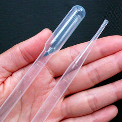 3ml Disposable Liquid Dropper with Suction Bulb | Plastic Graduated Transfer Pipettes | Epoxy Resin Craft Tool | Fragrance Essential Oil Measurement (10 or 100 pieces)