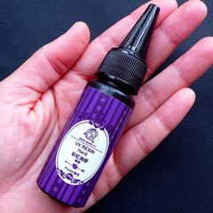 Purple UV Resin | Hard UV Curing Resin | Ultraviolet Cured Resin | Kawaii Resin Crafts | Resin Art | Solar Sunlight Activated Resin (25g / Translucent Clear Purple)