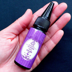Light Purple UV Resin | Solar Cured Resin | Hard UV Curing Resin | Kawaii Resin Jewelry Craft | Sunlight Ultraviolet Activated Resin (25g / Translucent Clear Violet)