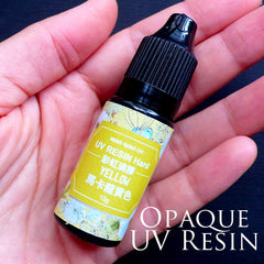 Opaque Colored UV Resin | Hard Type Resin | Solar Curing Resin | Ultraviolet Cured Resin | Sunlight Activated Resin | Kawaii Resin Jewelry DIY (10g / Opaque Yellow)