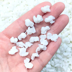 Fake Popcorn | Faux Food Jewelry Making | Snack Embellishments | Sweet Decoden | Kawaii Craft Supplies (10 grams / Cream White)