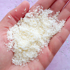 Fake Coconut Flakes | Faux Sweets Toppings | Fake Food Making (9 grams / Cream Color)