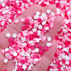 Sakura Sprinkles | Polymer Clay Cherry Blossom | Fimo Cupcake Toppings | Floral Sprinkles | Fake Sweets Deco | Kawaii Crafts (Assorted Mix / 5 grams)