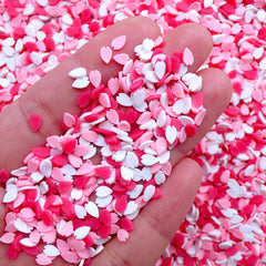Sakura Petal Sprinkles | Polymer Clay Cupcake Toppings | Fimo Cherry Blossom | Kawaii Fake Food Jewellery Making (Assorted Mix / 5 grams)