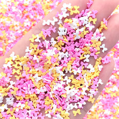 Ribbon Polymer Clay Confetti Sprinkles | Kawaii Fimo Toppings for Fake Food DIY | Sweets Deco Supplies (Assorted Mix / 5 grams)
