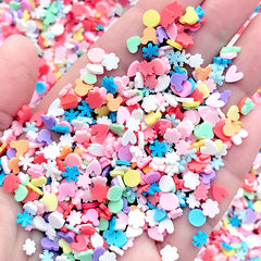 CLEARANCE Colorful Polymer Clay Sprinkles in Various Shapes | Rainbow Fimo Confetti Mix | Kawaii Miniature Sweet Deco (Assorted Mix / 5 grams)