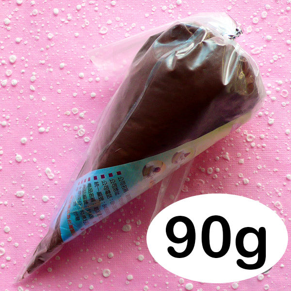 Fake Chocolate Icing / Whipped Cream Air Dry Clay / Frosting Clay from Taiwan Racoon Honey (90g / Dark Brown / FREE Pastry Bags) Faux Sweets