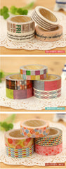 Washi Tape Masking Tape Kawaii Japanese Deco Tape (1 roll BY RANDOM) Scrapbooking Card Making Gift Packaging Wedding Home Decor WR01