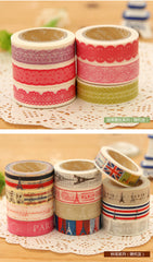 Washi Tape Masking Tape Kawaii Japanese Deco Tape (1 roll BY RANDOM) Scrapbooking Card Making Gift Packaging Wedding Home Decor WR01