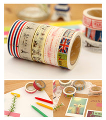 Washi Tape Masking Tape Kawaii Japanese Deco Tape (1 roll BY RANDOM) Scrapbooking Card Making Gift Packaging Wedding Home Decor WR01