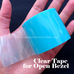 40mm Clear Tape for Open Back Bezel (No Residue Left) | Backing for UV Resin Filling | Kawaii Craft Supplies (1 piece / 4cm x 5 Meters)