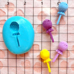 Lollipop Candy Flexible Mold (14mm) Miniature Food Dollhouse Sweets Mini Food Craft Fake Sweets Jewelry MD348