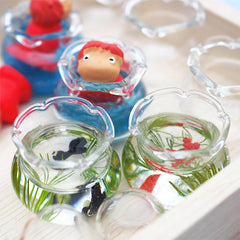 Miniature Goldfish Bowl | Doll House Glass Fish Tank | Dollhouse Craft Supplies | Kawaii Jewellery DIY (1 piece / 20mm x 17mm)