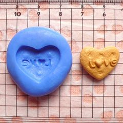 Biscuit Mold Heart Love Cookie 18mm Silicone Mold Miniature Kawaii Deco Sweets Fimo Polymer Clay Jewelry Charms Cabochon Flexible Mold MD152