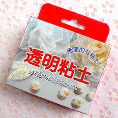 HIGH QUALITY Transparent Clay from Japan (50g and 2.5g Hardening Agent) - Flower / Beads / Miniature Food / Sweets / Jelly / Slurpy Drink
