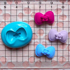 Bowtie Mold Bow Mold w/ Flower 18mm Silicone Flexible Mold Earring Mold Cake Deco Mold Mini Cupcake Topper Mold Fimo Polymer Clay Mold MD473