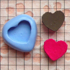 Kawaii Silicone Flexible Mold Cake Heart 15mm Decoden Miniature Mold Sweets Fimo Polymer Clay Food Jewelry Cabochon Resin Push Mold MD328