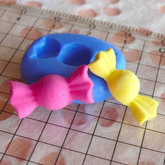 Kawaii Silicone Flexible Mold - Bow Tie Candy (19mm) Miniature Food, Cupcake, Jewelry, Charms (Resin, Clay, Fimo, Gum Paste, Fondant) MD344