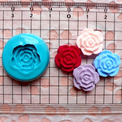 Flower / Rose (15mm) Silicone Flexible Push Mold - Miniature Food, Sweets, Jewelry, Charms (Clay Fimo Resin Epoxy Gum Paste Fondant) MD829
