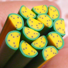 Watermelon Fimo Cane Mini Fruit Polymer Clay Cane (Cane or Slices) Dollhouse Food Jewelry Summer Nail Decoration Card Embellishment CF029