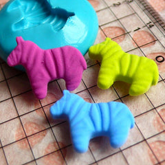 Zebra (16mm) Silicone Flexible Push Mold - Jewelry, Charms, Cupcake (Clay, Fimo, Casting Resins, Epoxy, Wax, Soap, Gum Paste, Fondant) MD428