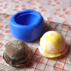 Ice Cream Scoop 18mm Flexible Silicone Mold Decoden Mold Kawaii Miniature Sweets Mold Fimo Polymer Clay Jewelry Cabochon Charms Wax MD277