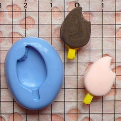 Kawaii Mold Bitten Ice Cream Bar Popsicle 20mm Silicone Flexible Mold Decoden Miniature Sweets Fimo Polymer Clay Jewelry Cabochon Wax MD288