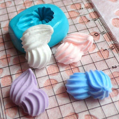 Whipped Cream Mold 19mm Silicone Flexible Mold Decoden Kawaii Miniature Sweets Fimo Polymer Clay Jewelry Cabochon Charms Resin Mold MD751