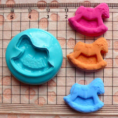 Silicone Mold Flexible Mold Rocking Horse Sugar Cookie 23mm Decoden Mold Kawaii Miniature Sweets Food Fimo Polymer Clay Charms Wax MD168
