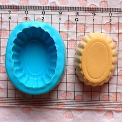Oval Chocolate Mold Cupcake Mold Tart Bottom Mold 33mm Flexible Silicone Mold Miniature Sweets Fimo Jewelry Charms Kawaii Cabochon Wax MD371