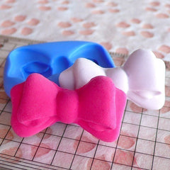 Ribbon / Bow (31mm) Silicone Flexible Push Mold - Jewelry, Charms, Cupcake (Clay, Fimo, Casting Resins, Epoxy, Wax, GumPaste, Fondant) MD486
