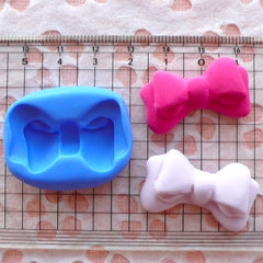 Ribbon / Bow (31mm) Silicone Flexible Push Mold - Jewelry, Charms, Cupcake (Clay, Fimo, Casting Resins, Epoxy, Wax, GumPaste, Fondant) MD486