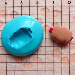 Bun Mold Bread Mold w/ Sausage 15mm Silicone Flexible Mold Dollhouse Miniature Food Mold Fimo Clay Mold Kawaii Sweets Cabochon Mold MD223