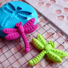 Dragonfly Mold 26mm Flexible Silicone Mold GumPaste Fondant Fimo Polymer Clay Jewelry Charms Resin Cupcake Topper Mold Cake Decoration MD414