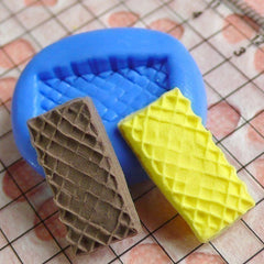 Wafer Waffer Biscuit Mold 18mm Flexible Silicone Mold Kawaii Miniature Sweets Deco Fimo Mold Polymer Clay Kitsch Jewelry Cabochon MD303