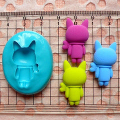 Bunny / Rabbit (26mm) Silicone Flexible Push Mold - Miniature Food, Sweets, Jewelry, Charms (Clay, Fimo, Resins, Gum Paste, Fondant) MD443