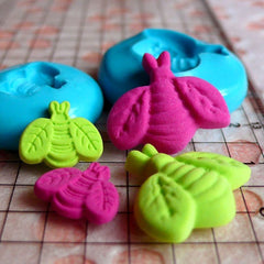 Insect Mold Fly (2pcs) (12,18mm) Flexible Silicone Mold Gumpaste Mold Fondant Fimo Jewelry Cupcake Topper Mold Cake Decoration MD415-416