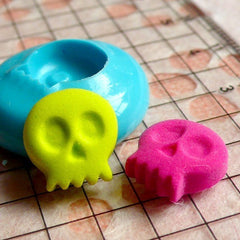 Skeleton / Skull (10mm) Silicone Flexible Push Mold - Jewelry, Charms (Clay, Fimo, Casting Resin, Wax, Gum Paste, Fondant) MD669