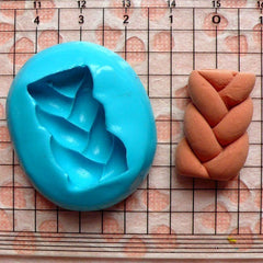 Braid Twist Bread Mold 24mm Flexible Silicone Mold Decoden Kawaii Miniature Sweets Fimo Polymer Clay Food Jewelry Cabochon Charms Wax MD228