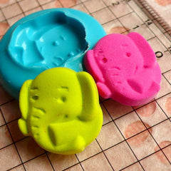Elephant (17mm) Silicone Flexible Push Mold - Miniature Food, Cupcake, Jewelry, Charms (Resin Paper Clay Fimo Wax Gum Paste Fondant) MD429