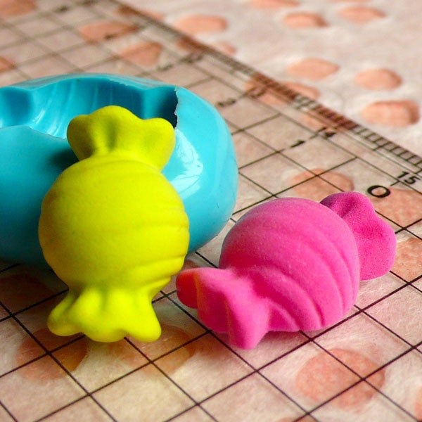 Bow Tie Candy (16mm) Silicone Flexible Push Mold - Miniature Food, Sweets, Jewelry, Charms (Clay, Fimo, Resins, Gum Paste, Fondant) MD345
