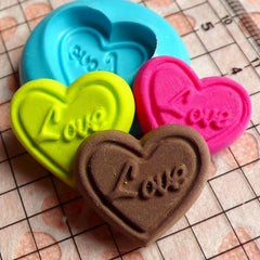 Flexible Silicone Mold Love Chocolate Heart 18mm Kawaii Deco Sweets Miniature Food Fimo Polymer Clay Jewelry Charms Cabochon Resin Wax MD368