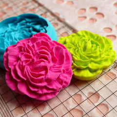 Flower / Peony (32mm) Silicone Flexible Push Mold - Miniature Food, Sweets, Jewelry, Charms (Clay Fimo Resin Gum Paste Fondant Wax) MD594