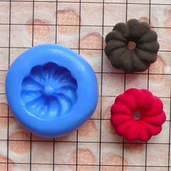 Miniature Mold Spiral Donut Doughnut 12mm Flexible Silicone Mold Kawaii Sweets Decoden Jewelry Earrings Fimo Polymer Clay Mini Mold MD703