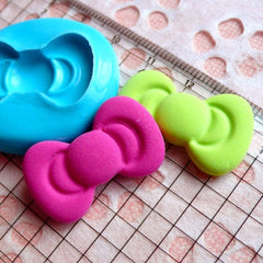 Kawaii Mold Bow Mold 29mm Flexible Silicone Mold Resin Mold Cupcake Topper Fondant Gumpaste Scrapbooking Cell Phone Deco Push Mold MD482