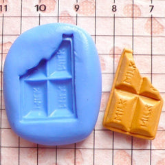Miniature Mold Bitten Milk Chocolate Bar 21mm Flexible Silicone Mold Deco Kawaii Sweets Fimo Polymer Clay Jewelry Charms Cabochon DIY MD355