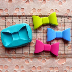 Bow / Bowtie (34mm) Silicone Flexible Push Mold - Miniature Food, Sweets, Jewelry, Charms (Clay, Fimo, Epoxy, Gum Paste, Fondant, Wax) MD489