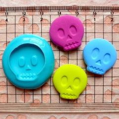 Skeleton / Skull (20mm) Silicone Flexible Push Mold - Jewelry, Charms (Resin Paper Clay Fimo Casting Resins Wax Gum Paste Fondant) MD675