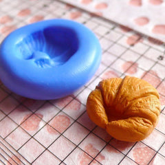 Croissant (17mm) Silicone Mold Flexible Mold - Miniature Food, Cupcake, Jewelry, Charms (Resin, Paper Clay, Fimo, Wax, Fondant) MD202