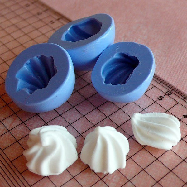 Whipped Cream Mold Frosting 3pcs 12-14mm Silicone Flexible Mold